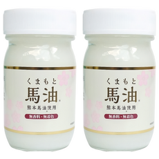 日本熊本 馬油霜, 無香料, 無著色, 70g, 70ml, 2罐