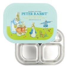 比得兔不鏽鋼餐盤便當盒組, 橄欖綠3312, 餐盤+便當蓋, 1組