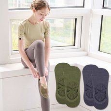 라티아 X밴드 서포트 파일 덧신 요가 양말 2켤레 세트