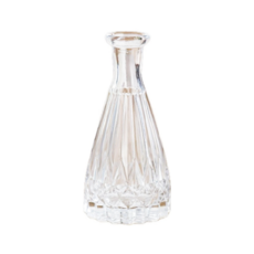 空氣選物 復古浮雕玻璃花瓶E, 14.8 x 7 x 7cm, 透明