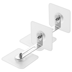 家具防倒固定器 NC17081628, 透明 + 銀色, 2組