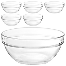 Ocean Glass Stack 6吋沙拉碗, 透明, 6個