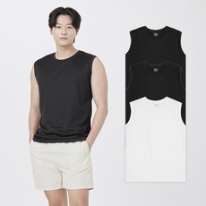 BASE ALPHA ESSENTIALS 夏季活力涼感無袖T恤 3件組