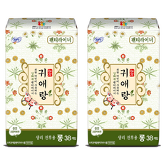 귀애랑 팬티라이너, 롱, 38개입, 2개