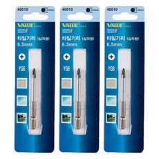 Value 十字形磁磚鑽頭 6.5mm 40010, 3個