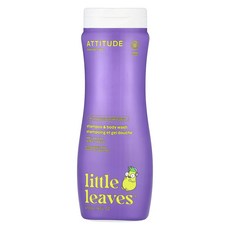 ATTITUDE 艾特優 兒童2合1洗髮沐浴露 香草&梨, 473ml, 1瓶