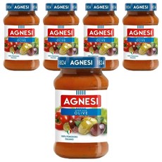 AGNESI 義大利 番茄橄欖麵醬, 精選成熟番茄, 橄欖油搭配, 400g, 5罐