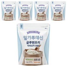 알티스트 밀가루 대신 글루텐 프리 타피오카 전분, 1.2kg, 5개