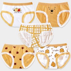 Juniday 女童小熊學生內褲5件組