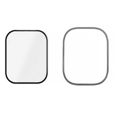 HODA 好貼 滿版黑 霧面玻璃貼 + 鈦合金保護框, 霧面銀色, 1組