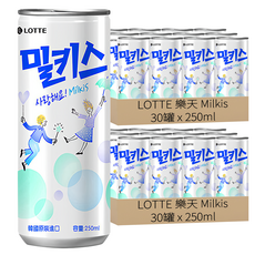 LOTTE 樂天 Milkis 優格風味碳酸飲, 250ml, 60罐