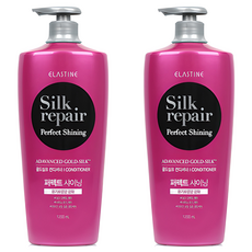 엘라스틴 퍼펙트 샤이닝 골드실크 컨디셔너 실크리페어, 1.2L, 2개