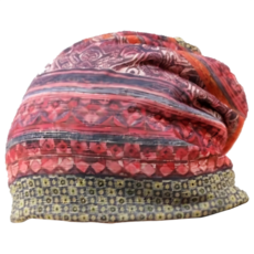 其他 法式優雅透氣棉紗薄款頭巾帽, 桔色, 防風透氣多用途, 1個, 約52-58 cm可調節