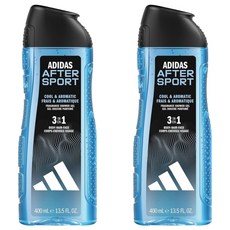 adidas 愛迪達 男性三合一潔顏洗髮沐浴露 運動修復, 400ml, 2瓶