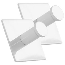 HICKIES 現代風壁掛勾 矩形直線款, 白色, 2個