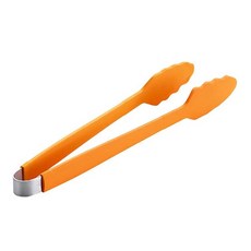 LOTUSGRILL 矽膠烤肉夾, 耐熱250℃, 長度33公分, 一體成型設計, 橘色, 1支