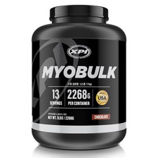 XPI Myobulk增重蛋白粉 巧克力口味, 1罐, 2.268kg