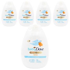 多芬 baby Dove 嬰兒潤膚乳液，敏感肌膚護理，富含保濕成分，100%天然來源成分，不含人工色素, 400ml, 5瓶