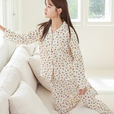 민트코코아 여성용 선데이 긴팔 파자마 상하 세트