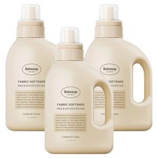 Bebesup 家用嬰兒衣物柔軟精 棉花奶油香 正裝, 3個, 1L