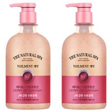 벨먼 스파 수분광채 약산성 스크럽 바디워시 블랙로즈향, 580ml, 2개