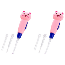 고나비 LED 캐릭터 유아귀이개 핑크고양이, 2개, 1개입