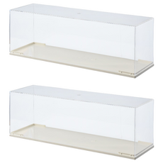 FAmILyLIFE 生活 長形透明展示盒, 透明, 2個
