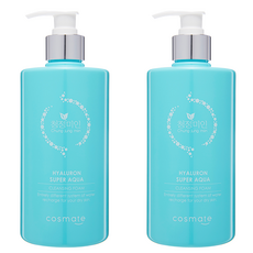 청정미인 히아루론 수퍼 아쿠아 클렌징 폼, 2개, 500ml
