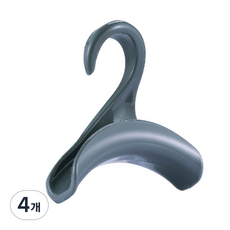 包包帽子掛鉤 弧形衣架, 灰色, 4個