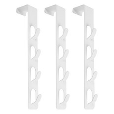 Hickey 的空間利用 4 步鐵衣架, 白色, 3個