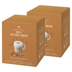 HOLLYS 核桃杏仁穀物拿鐵沖泡包, 18g, 20條, 2盒