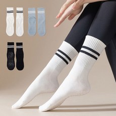 Edelin防滑壓紋矽膠運動瑜珈襪組, 白色 + 黑色 + 天藍色, 3個