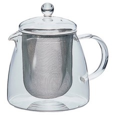 HARIO 好璃奧 極簡花茶壺700, 700ml, 透明色 + 銀色, 1組