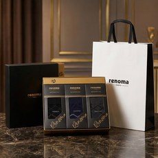 renoma 男士高級西裝襪3雙禮盒組 + 提袋