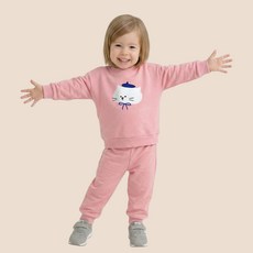 星兒兒童 兒童刷毛小畫家上下衣套裝