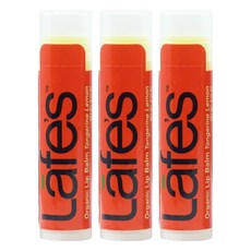 Lafes 純自然護唇膏 含美國 USDA 有機認證成分, 柑橘檸檬, 4.25g, 3件