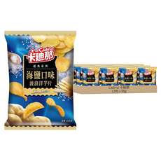 Cadina 卡迪那 波浪海鹽洋芋片, 58g, 12包
