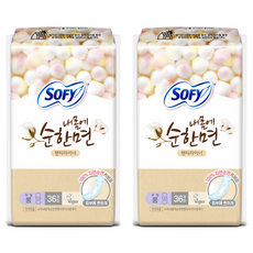 쏘피 내몸에 순한면 팬티라이너, 롱, 36개입, 2개