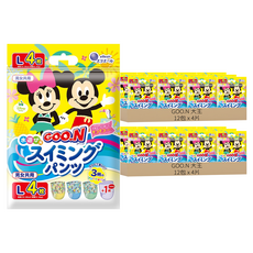 GOO.N 大王 日本境內版 米奇米妮款 戲水褲/尿布, L, 96片