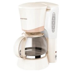 MATRIC 松木家電 6人份美式咖啡機 MG-CM0611 可清洗濾網 透明水箱視窗 自動保溫 防滴漏裝置 600ml耐熱玻璃壺, 白色