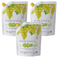 꽃샘 별난알맹이 청포도 음료베이스, 500g, 3개