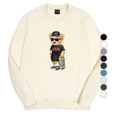 okstar 男女通用 街頭風 小熊 特殊雙面布料 大學T 1SSP026