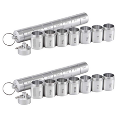 旅行用鋁製1周分裝藥盒 銀色, 2個