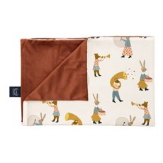 La Millou 巧柔毯 100%棉表布, 140 x 110cm, 兔兔音樂節 粉色