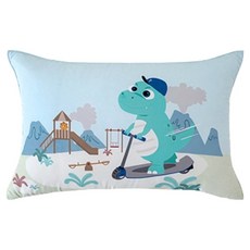 MYHOUSE 兒童恐龍角色鋪棉枕頭套, 麥克斯滑板