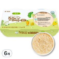 팜투베이비 레디 실온이유식 후기, 순두부멸치죽, 110g, 6개