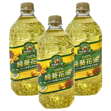得意的一天 100%純葵花油，初榨葵花原油，物理壓榨，保留天然風味，油質純粹, 2L, 3瓶