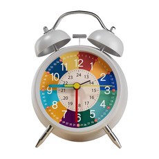 兒童專用早教認時鬧鐘，金屬外殼，升級靜音掃描機芯, 打鈴款