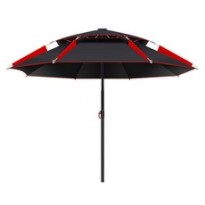 에쉬울프 낚시 파라솔 2m, 블랙 + 레드, 1개