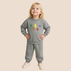 星伊兒童 兒童刷毛樹圖案上下衣套裝